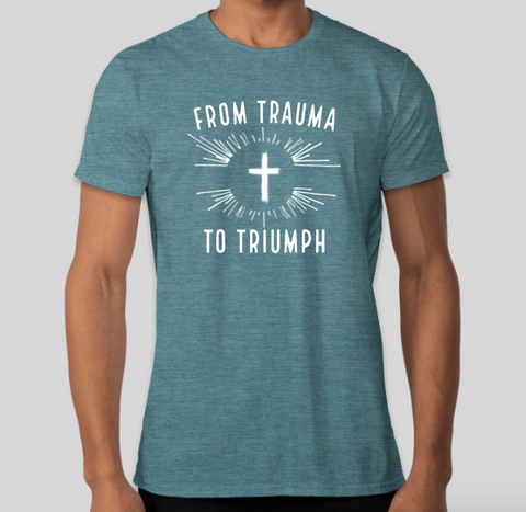 Trauma To Triumph - Light Blue Unisex T-Shirt