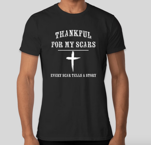 Thankful For My Scars - Black Unisex T-Shirt