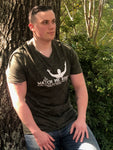 Men's Army Green V-neck Tee