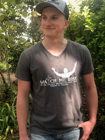 Unisex Light Grey V-Neck T-shirt